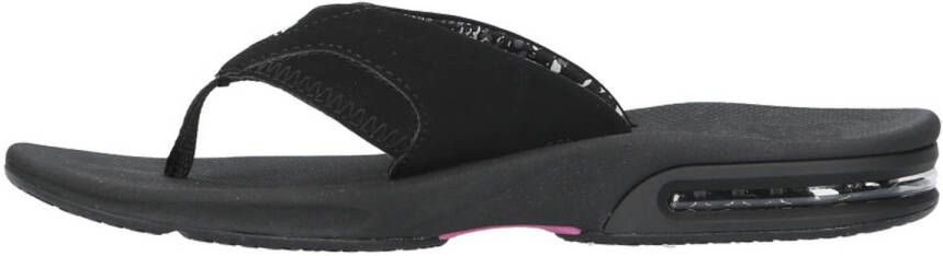 Reef Fanning nubuck teenslippers zwart