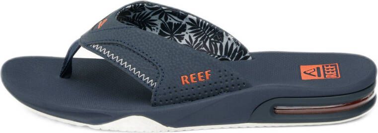 Reef Fanning teenslippers donkerblauw oranje