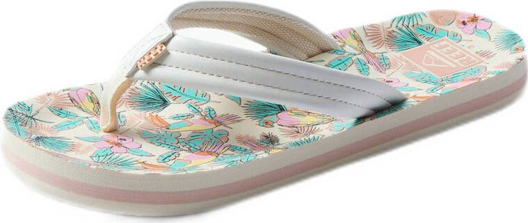 Reef Kids Ahi teenslippers wit pastel