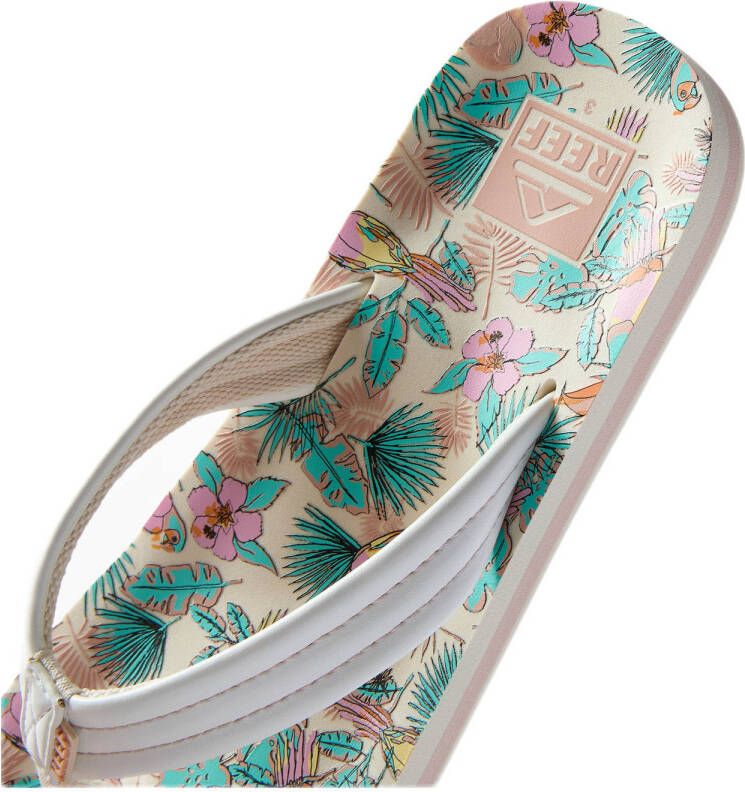 Reef Kids Ahi teenslippers wit pastel