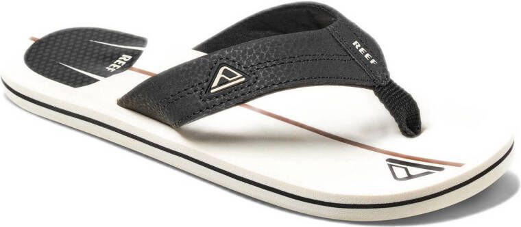Reef Kids Shaper teenslippers zwart wit