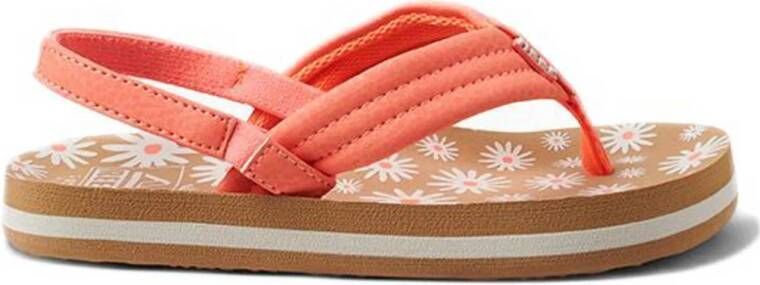 Reef Little Ahi teenslippers met hielbandje zalm