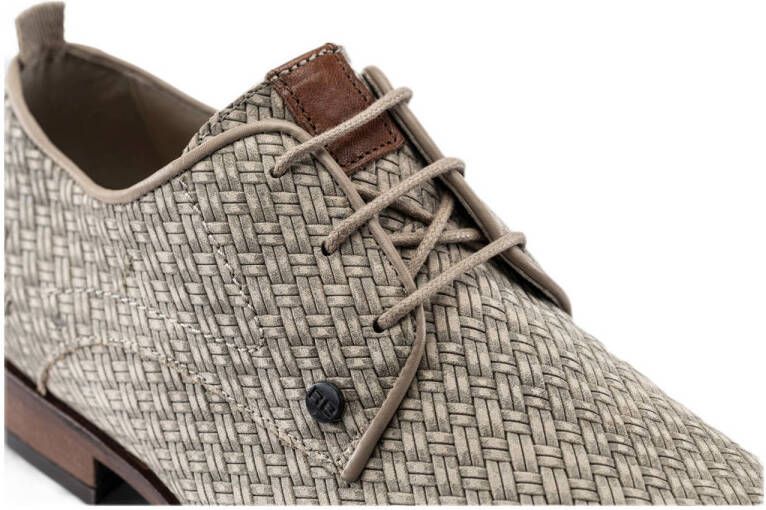 Rehab Greg braid suède veterschoenen beige