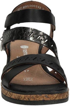 Remonte leren sandalen zwart