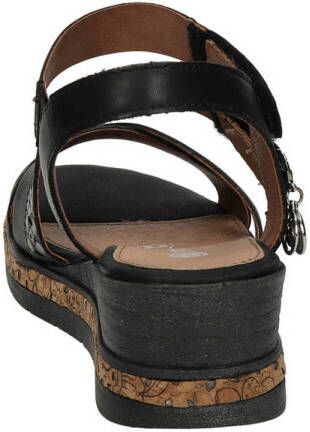 Remonte leren sandalen zwart