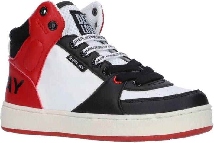 REPLAY Cobra sneakers rood zwart wit