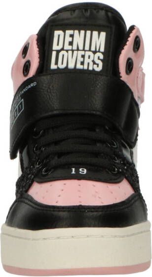 REPLAY Cobra sneakers zwart roze