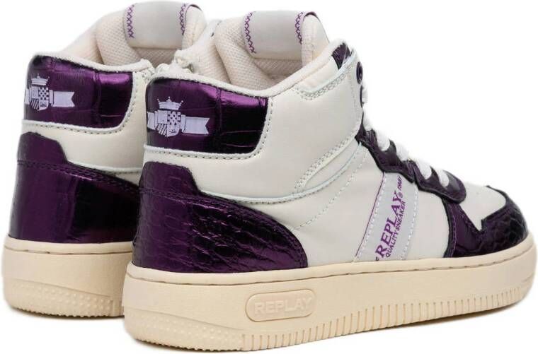 REPLAY Epic JR 11 sneakers wit paars