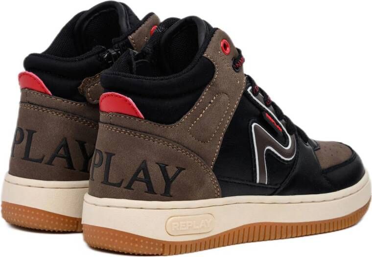 REPLAY Epic JR 8 sneakers bruin zwart