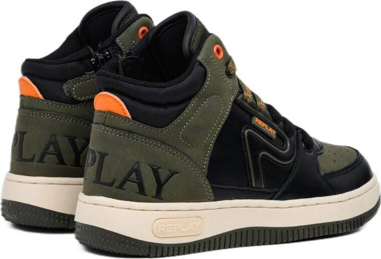 REPLAY Epic JR 8 sneakers zwart groen
