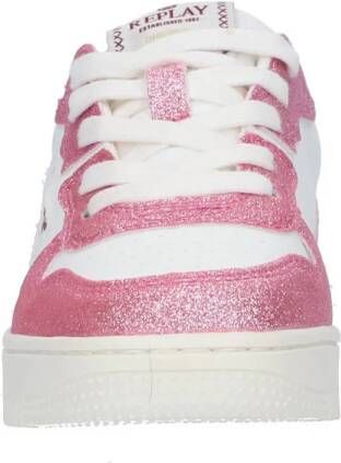 REPLAY Epic Jr sneakers wit roze