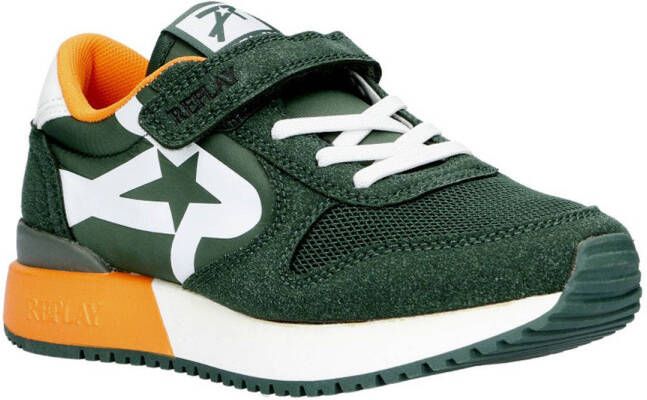 REPLAY Fiber jr boy 5 sneakers groen oranje