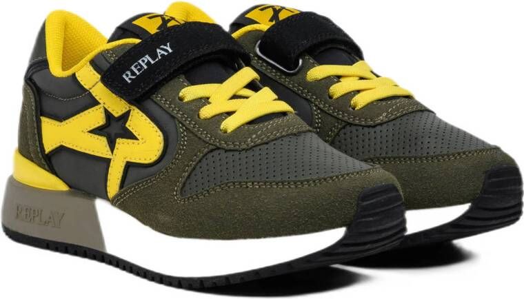 REPLAY Fiber JR boy 7 sneakers groen geel