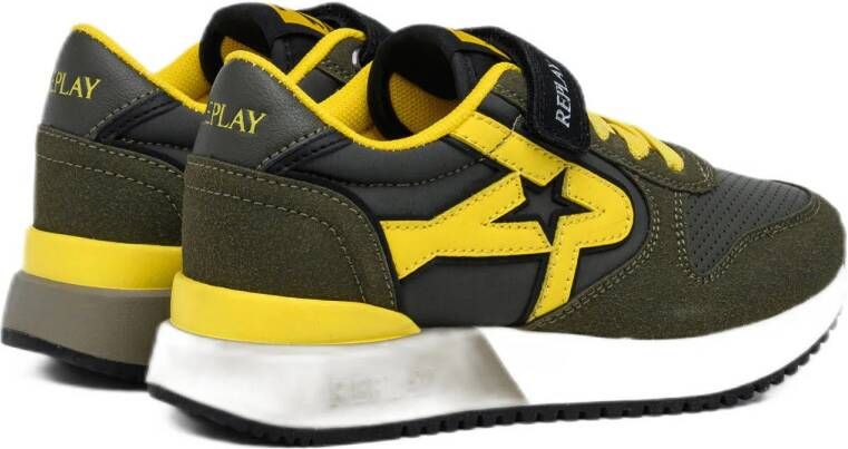 REPLAY Fiber JR boy 7 sneakers groen geel