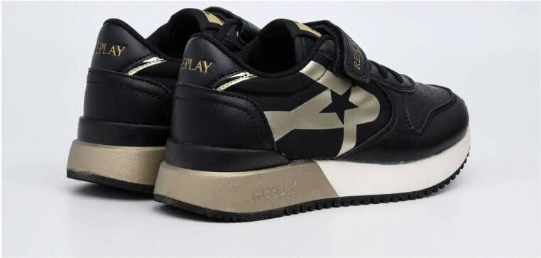 REPLAY Fiber JR Girl 8 sneakers zwart goud