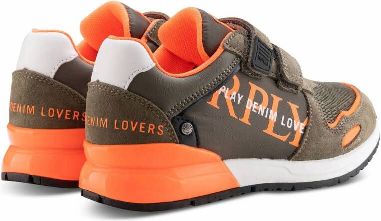 REPLAY SHOOT JR-2 suède sneakers groen oranje
