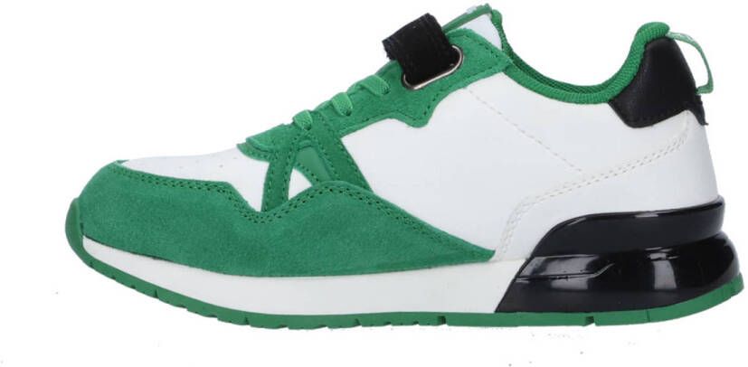 REPLAY Shoot Jr suède sneakers groen wit