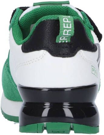 REPLAY Shoot kid suède sneakers groen wit