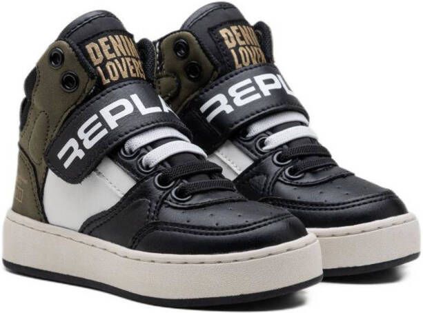 REPLAY sneakers groen zwart ecru