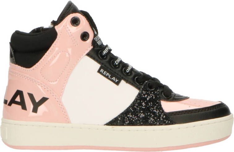 REPLAY sneakers roze zwart