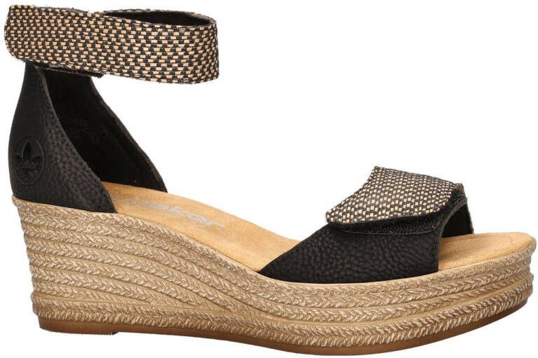 Rieker espadrilles zwart
