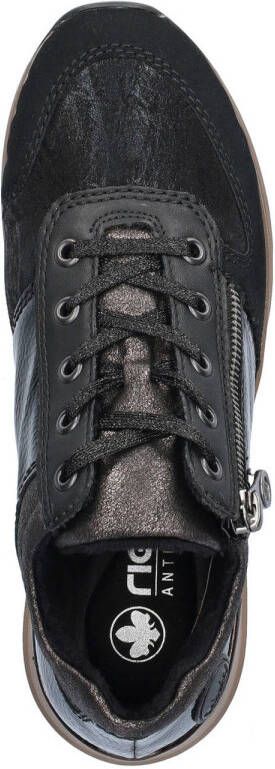 Rieker gevoerde lak sneakers zwart