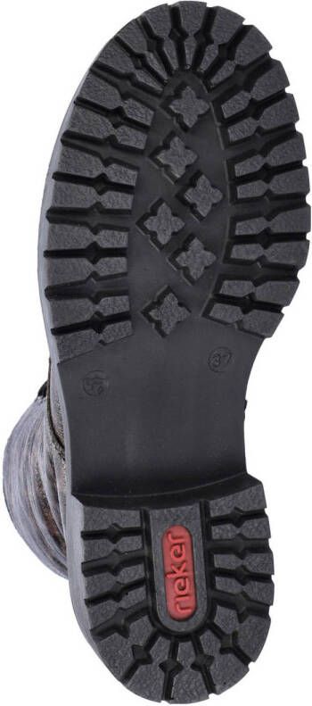 Rieker gevoerde veterboots met panterprint bruin