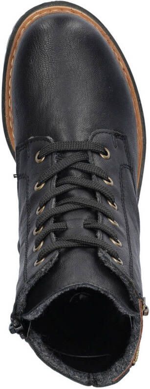 Rieker gevoerde veterboots zwart
