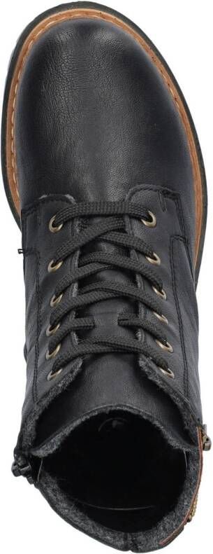 Rieker gevoerde veterboots zwart