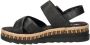 Rieker leren sandalen zwart - Thumbnail 2