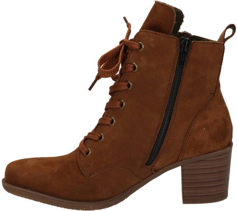 Rieker leren veterboots cognac