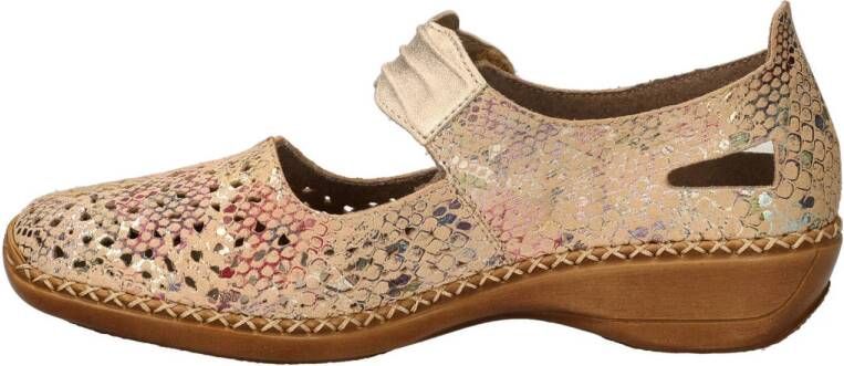 Rieker nubuck instappers beige multi