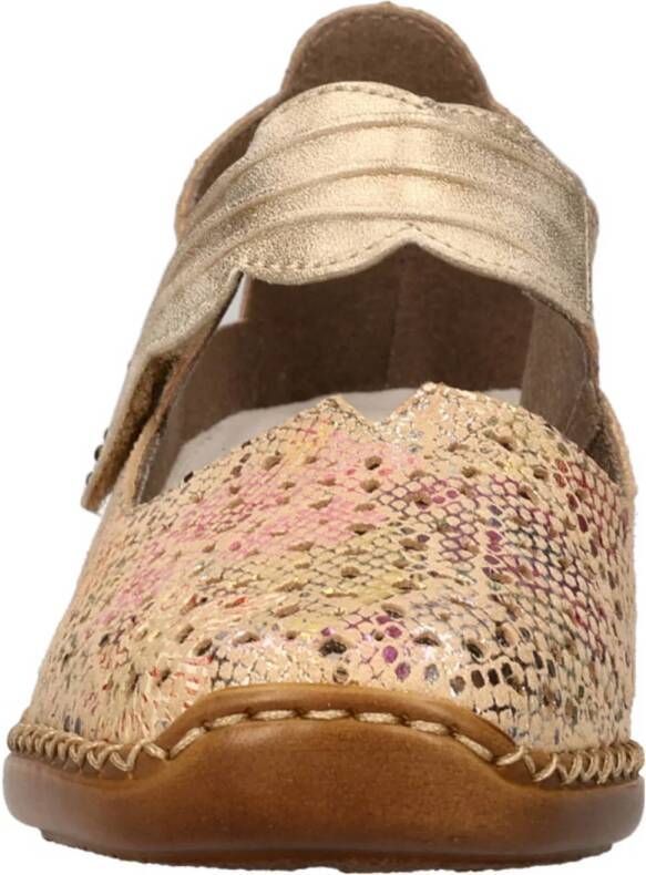 Rieker nubuck instappers beige multi