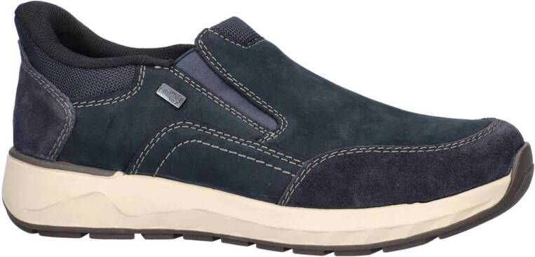 Rieker nubuck instappers donkerblauw