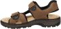 Rieker Heren Platte Sandaal in Bruin met Klittenbandsluitingen Brown Heren - Thumbnail 6