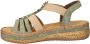 Rieker sandalen lichtgroen beige - Thumbnail 3