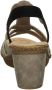 Rieker Elegante Comfortabele Sandalette Zwart Zilver Multicolor - Thumbnail 4
