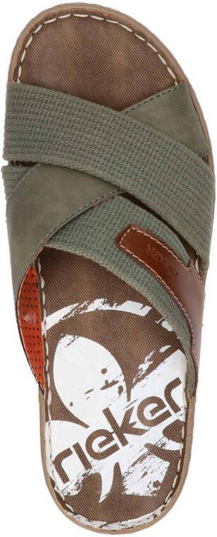 Rieker slippers kaki cognac