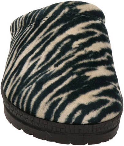 Rohde pantoffels met zebraprint