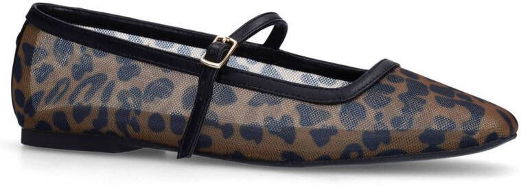 Sacha ballerina's met panterprint zwart