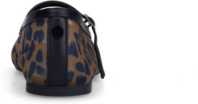 Sacha ballerina's met panterprint zwart