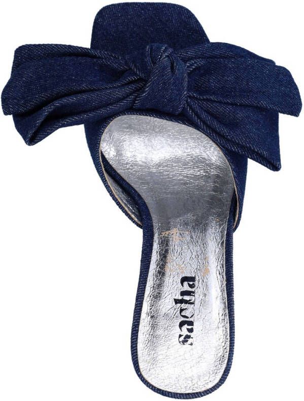 Sacha denim muiltjes donkerblauw