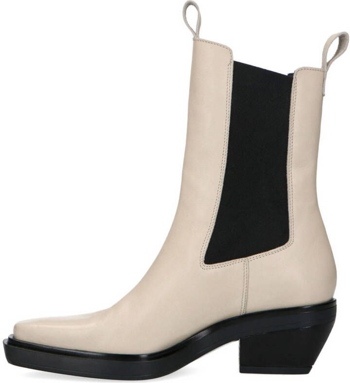 Sacha Dames Beige chelsea boots met spitse neus - Schoenen.nl