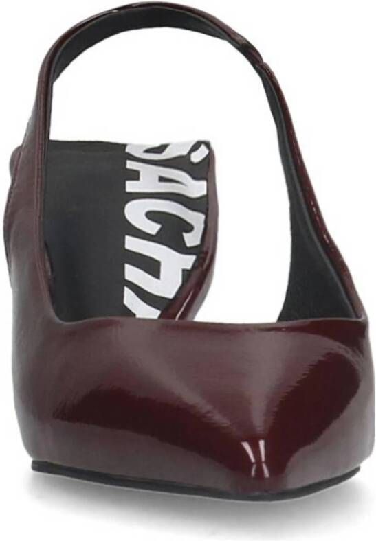 Sacha lak slingback pumps bordeaux