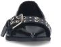 Sacha Dames Zwarte leren buckle ballerina's - Thumbnail 4