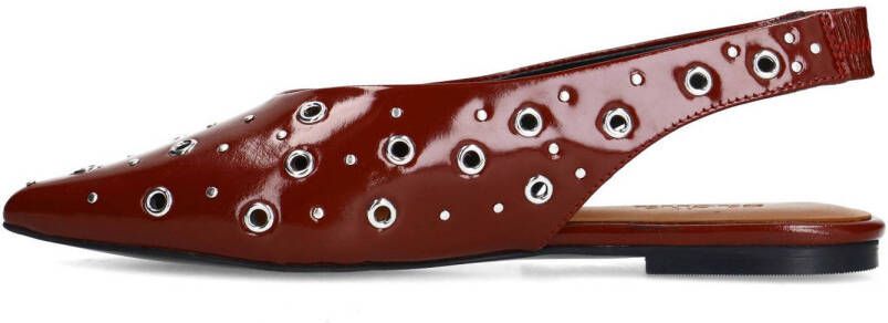 Sacha lakleren slingback loafers bordeaux
