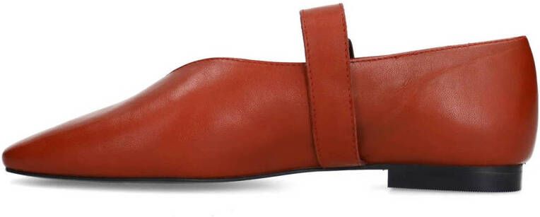 Sacha leren ballerina's rood