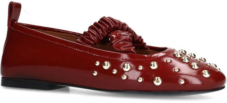 Sacha leren ballerina's rood