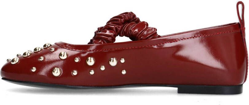 Sacha leren ballerina's rood