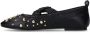 Sacha Dames Zwarte leren ballerina's met studs - Thumbnail 4
